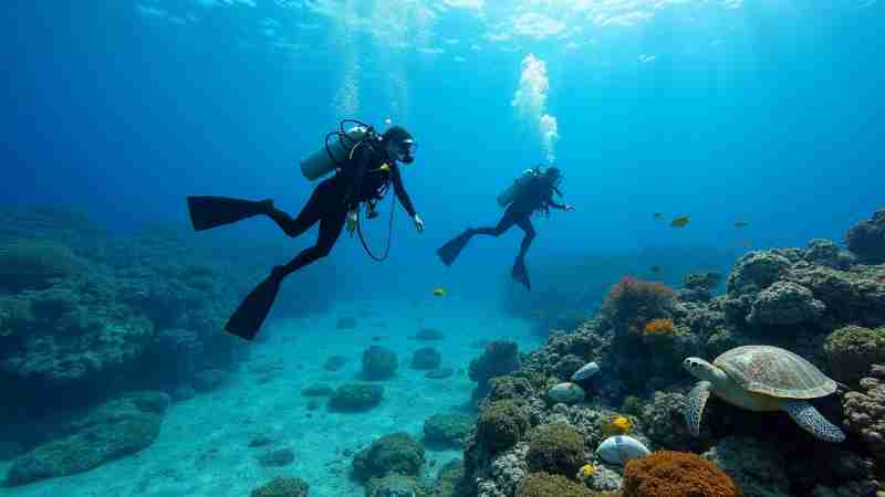 Exploring the Banda Sea: A Dive Expedition Through Time, Concept art for illustrative purpose, tags: de vergeten van - Monok